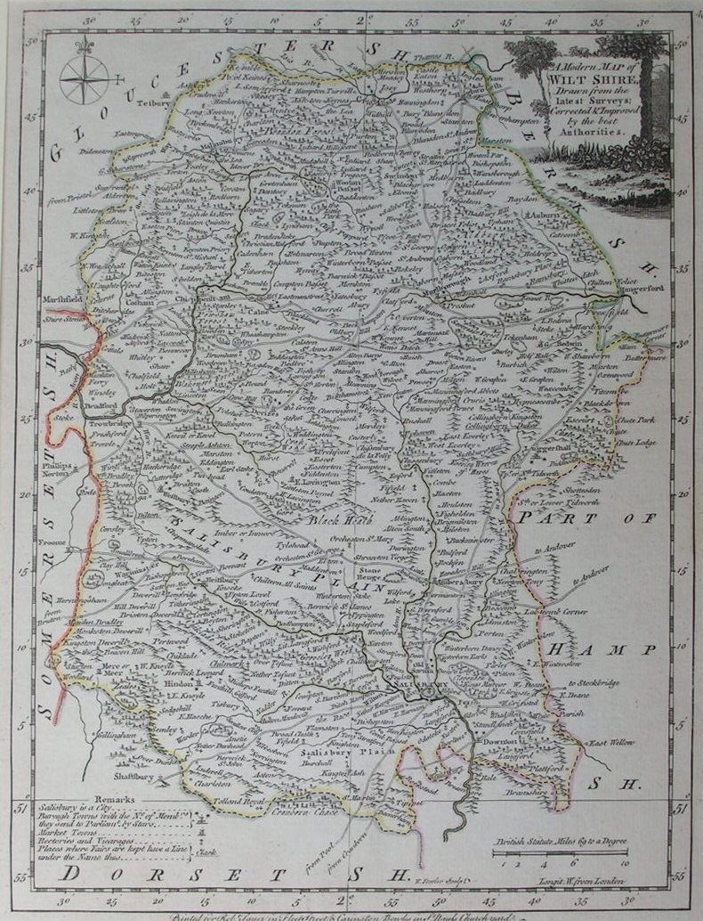 Map of Wiltshire - Ellis